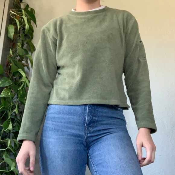 green fleece sweatshirt - Picture 1 of 7